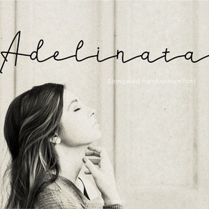 Adelinata - Handwritten Signature Script Font, Cursive Font, Cricut Font, Fonts for Cricut, Procreate Font, Modern Font, Canva Font
