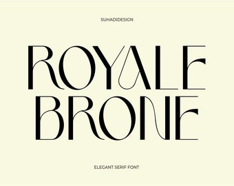 Royale Brone Font - Serif Font, Modern Font, Stylish Font, Classy Fonts, Branding Font, Cricut Fonts, Procreate Fonts, Beauty Font, Typeface