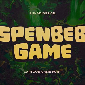 Spenbeb Game Font - Cartoon Font, Children Font, Comic Fonts, Kids Fonts, Picture Book Font, Game Developers, Rectangular Font, Gorilla Font