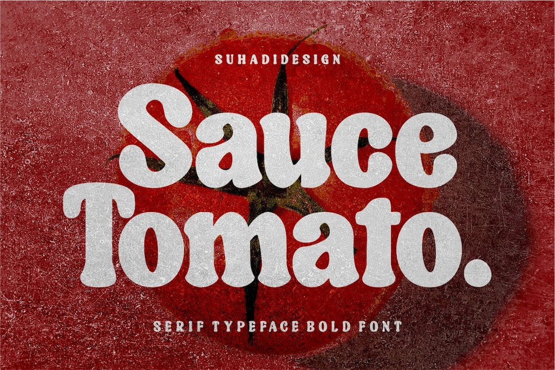 Sauce Tomato Font Modern Retro Font, Cricut Font, Font for Cricut, Groovy Fonts, Farmhouse Fonts