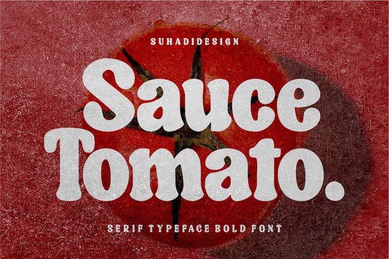 Sauce Tomato Font Modern Retro Font, Cricut Font, Font for Cricut, Groovy Fonts, Farmhouse Fonts
