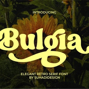 Bulgia Font - Serif Font, Modern Font, Boho Font, Branding Font, Swash Font, Fonts for Cricut, Bohemian Fonts, Cricut Fonts, Canva Font