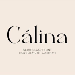 Calina - Cricut Font, Procreate Font, Logo Font, Modern Font, Boho Font, Branding Font, Wedding Font, Farmhouse Font, Canva Font, Serif Font