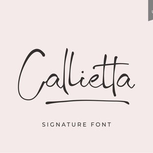 Callietta - Calligraphy Font, Modern Script, Handwritten Font, Wedding Font, Feminine Font, Cute Font, Digital Font, Canva Font, Cricut Font
