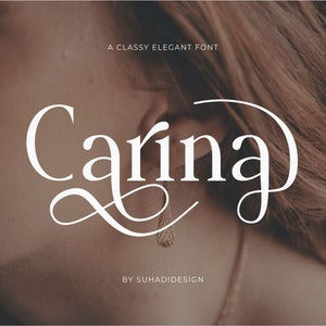 Carina - Elegant font, canva font, procreate font, cricut font, farmhouse font, serif font, feminine font, boho font, greeting card font