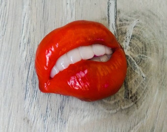 Silicone lip mold, tongue mold, lip molds, lip mold, lip mold for clay