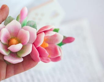3D Magnolia Flower Silicone Mold: Soap, Plaster