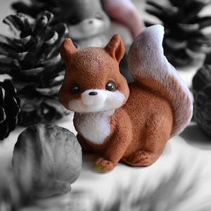 3D Squirrel Silicone Mold: Handmade Resin, Soap, Candle, Plaster Mold