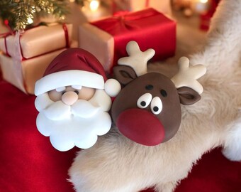Molde de silicone de Papai Noel, o veado para sabão, molde de veado, molde de animal de veado, molde de silicone