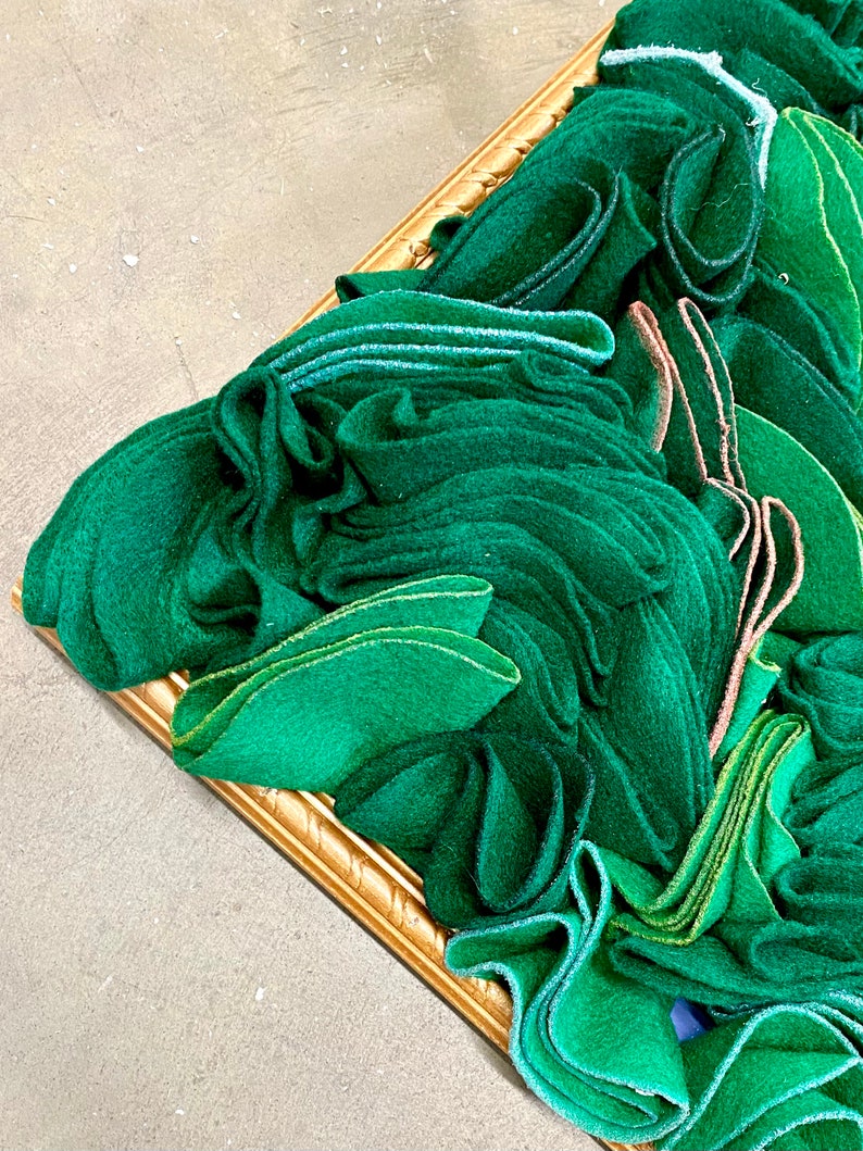 GLOWING GREEN Felt Wall Hanging Etsy