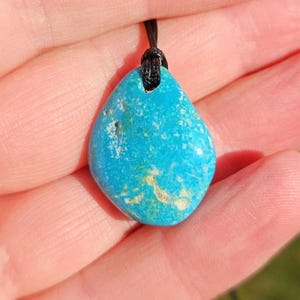 Natural Sleeping Beauty turquoise pendant. Real turquoise pendant