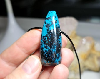 Beautiful hand-made chrysocolla pendant
