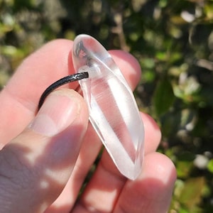 Genuine Lemurian quartz crystal pendant. Lemurian laser pendant. Lemurian seed pendant