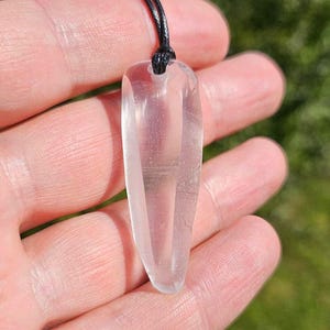 Genuine Lemurian quartz crystal pendant. Lemurian laser pendant. Lemurian seed pendant