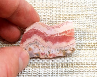 Beautiful Argentinian rhodochrosite slice