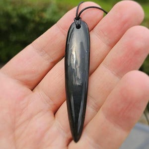 Handmade natural nephrite pendant. Nephrite necklace