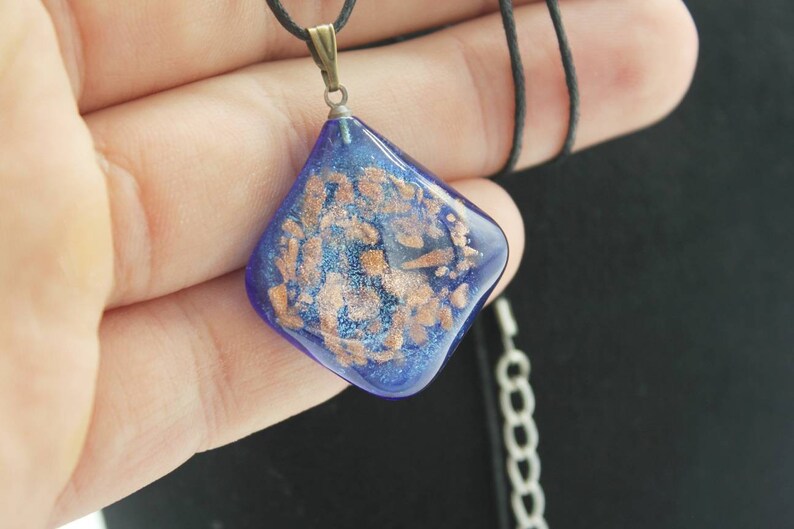 Glass Jewelry Heady Glass Pendant Everyday Pendant Blown Glass Pendant Geometric Necklace Pendant