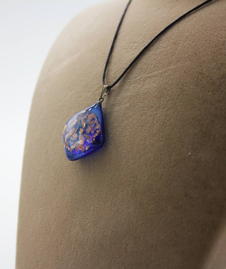 Glass Jewelry Heady Glass Pendant Everyday Pendant Blown Glass Pendant Geometric Necklace Pendant