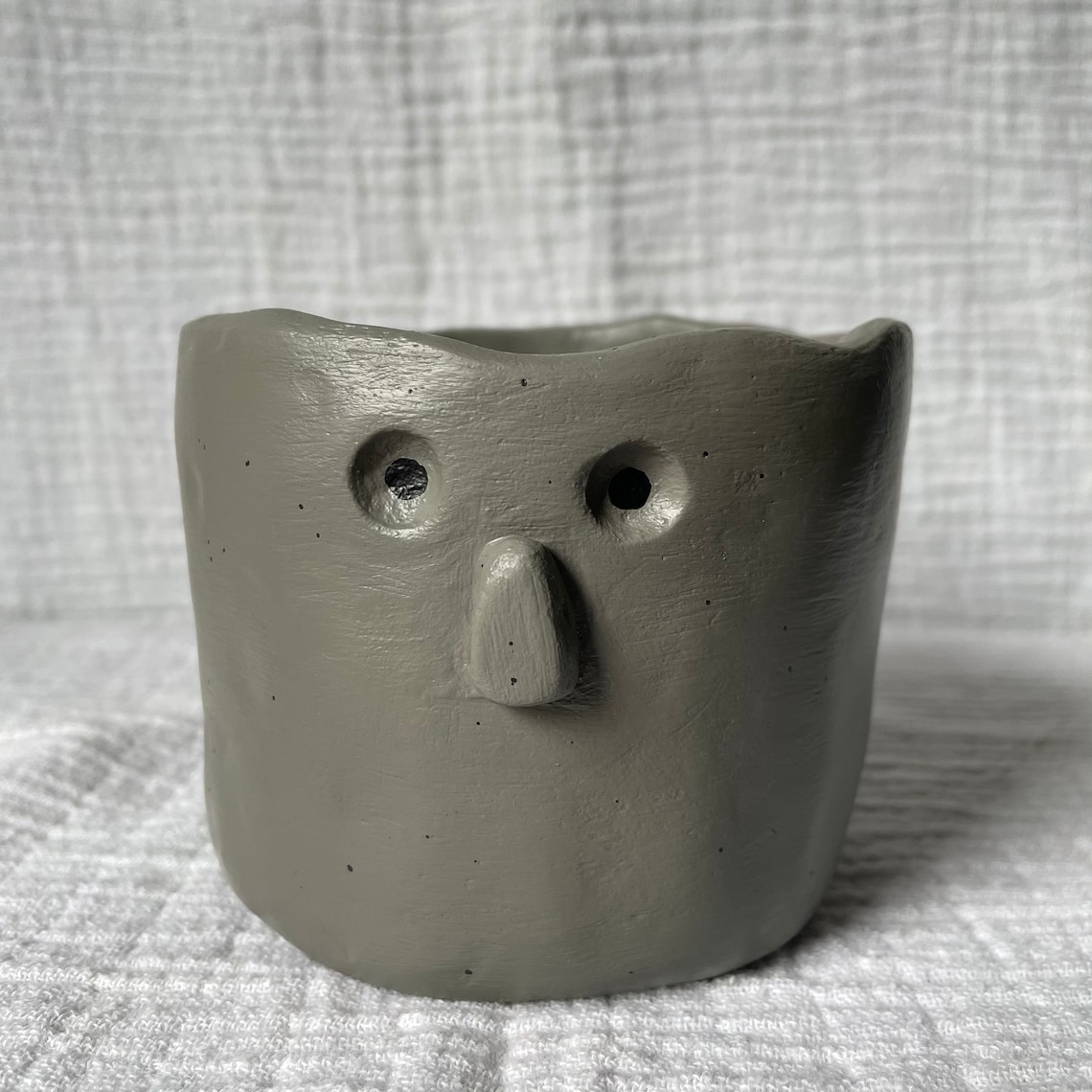 Handmade Clay Face Pot Etsy