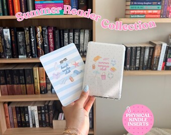 Summer Reader Kindle Insert Collection | Cute Kindle Insert | Kindle Decor | Reader Gift | Kindle Basic Paperwhite Colorsoft