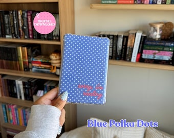Blue Polka Dot Kindle Insert | Colorful Kindle Decor | Kindle Accessory | Cute Kindle Inserts | Book Lover | Digital Download