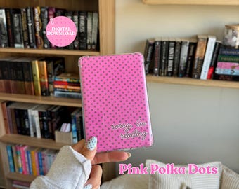 Pink Polka Dot Kindle Insert | Colorful Kindle Decor | Kindle Accessory | Cute Kindle Inserts | Book Lover | Digital Download