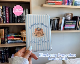 Blueberry Pancakes Book Club Kindle Insert | Cute Kindle Insert | Summer Kindle Insert | Aesthetic Kindle Accessory | Digital Download