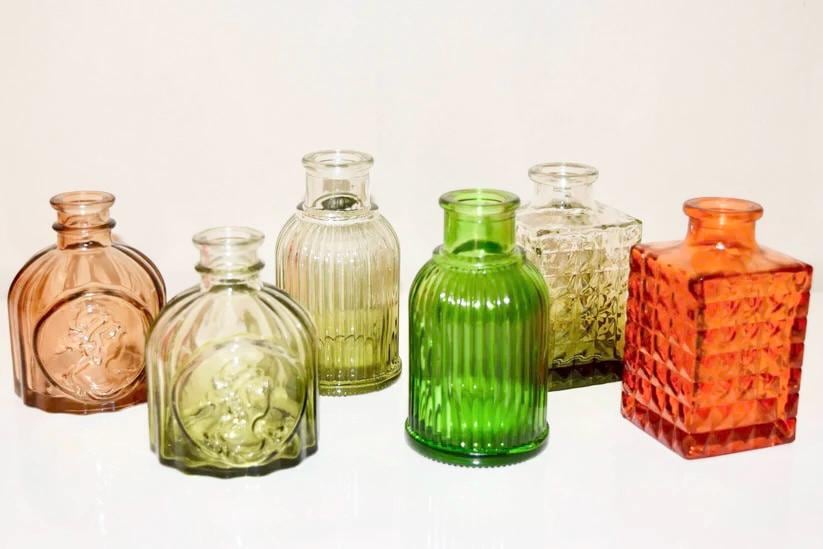 Glasvasen farbig