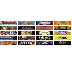 Retro Arcade Marquee Sign Print at home - top 20 arcade games (Pac Man, Space Invaders, Street Fighter, Metal Slug etc)
