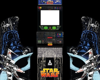 Arcade 1up Cabinet Star Wars Themed Replacement Graphics for