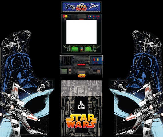 Arcade 1up Cabinet Star Wars Themed Replacement Graphics for Your Home  Arcade 
