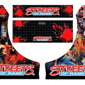 Home build bartop arcade graphics - Streets of Rage themed, made to fit your cabinet