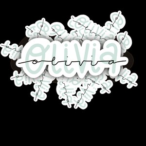 Weatherproof Matte Custom Name Sticker