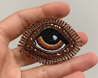 Mini Evil Eye Brooch Nazar Brooch Protection Amulet Handmade Personalized Gift Handmade Jewelry Gift For Her Unique Gift