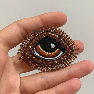 Mini Evil Eye Brooch Nazar Brooch Protection Amulet Handmade Personalized Gift Handmade Jewelry Gift For Her Unique Gift