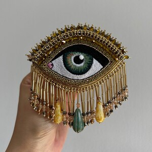Big Luxury Evil Eye Brooch Nazar Brooch Protection Amulet Handmade Personalized Gift Spiritual Jewelry Gift For Her Unique Gift ReadyToShip