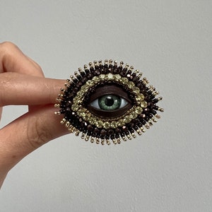 Third Eye Brooch Nazar Brooch Protection Amulet Eye Ball Evil Eye Handmade Personalized Gift Spiritual Jewelry Gift For Her Him ReadyToShip
