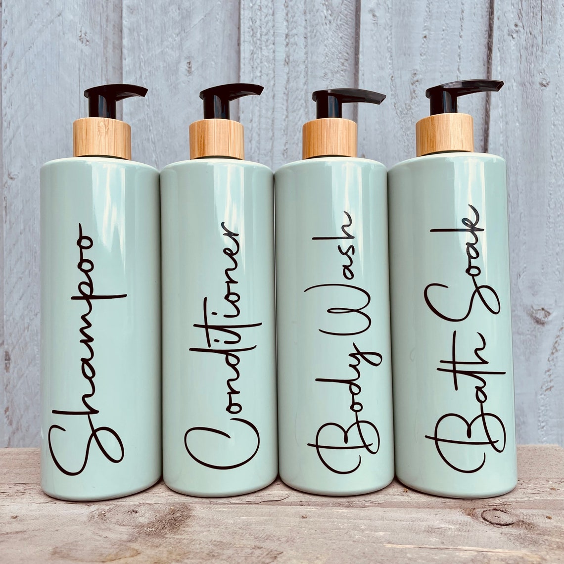 Set Di 3 Flaconi Da Bagno Con Pompa Riutilizzabile E Scritta - Foto 6