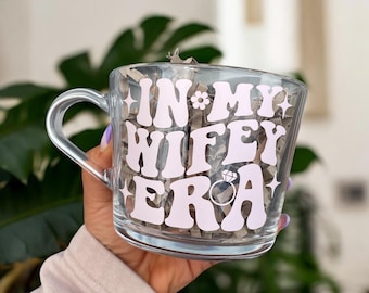 The Wifey Era Mug | glass mug | tea | coffee | mug | engagement | wedding | bride| Gift |