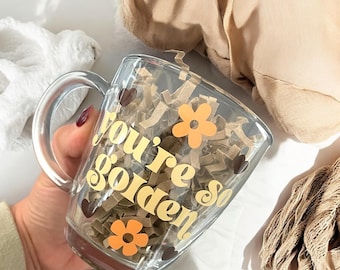 The You’re So Golden Mug | glass mug | tea | coffee | mug | Mother’s Day | birthday | personalised | gift | Harry Styles | Christmas Gift |