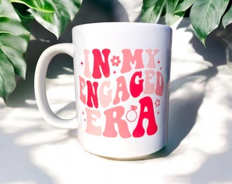 The Engaged Era Mug | cup | tea | coffee | mug | engagement | wedding | bride| Gift | Pink | Girly | Minimalist | Pastel |