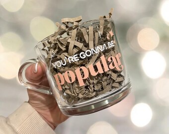 The You’re gonna be Popular Mug | glass mug | tea | coffee | mug  | birthday | personalised | gift | Wicked | Ariana Grande | Glinda |