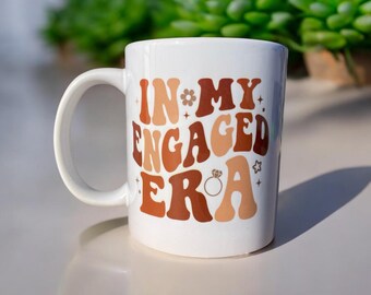 The Engaged Era Mug | cup | tea | coffee | mug | engagement | wedding | bride| Gift | Beige | Neutral | Minimalist | Earthy Tones |