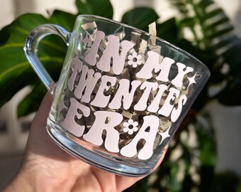 The Twenties Era Mug | glass mug | tea | coffee | mug | birthday | personalised | gift | Taylor Swift | Sabrina carpenter | 20 | 20th |