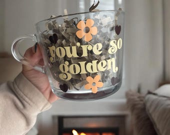 The You’re So Golden Mug | glass mug | tea | coffee | mug | Mother’s Day | birthday | personalised | gift | Harry Styles | Christmas Gift |