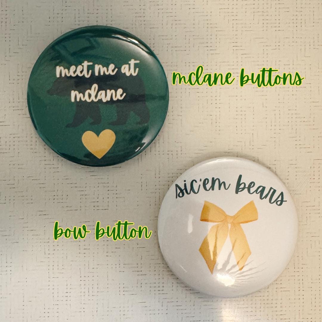 Baylor Gameday Buttons - 2.25 Inch - Etsy
