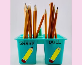 Sharp and Dull Pencil Holders, School Pencil Holders, Teaching Classroom Supplies, Classroom Décor, Teacher Appreciation Gift