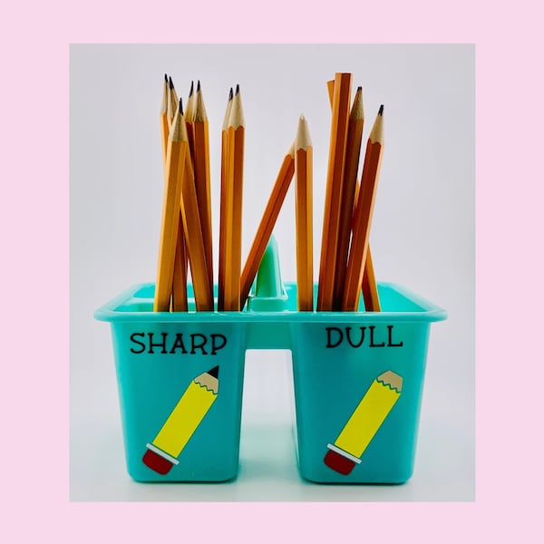 Sharp and Dull Pencil Holders, School Pencil Holders, Teaching Classroom Supplies, Classroom Décor, Teacher Appreciation Gift