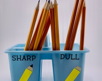  Sharp Dull Pencil Holder, Handmade Pencil Shaped Pen Holder,  Cute Funny Pencil Storage Organizer Pencil Container Dispenser, Cool  Stationery Rack Desktop Decor,For Home, Office, School (Orange) : Office  Products