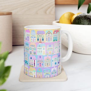 Spice village watercolor Ceramic Mug, (11oz, 15oz)